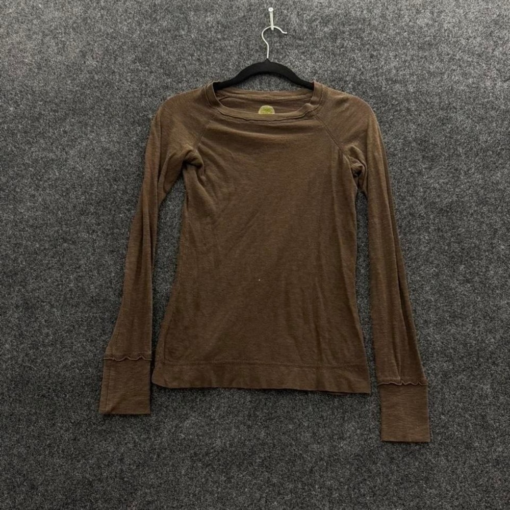 AO Brown Long Sleeve Thermal Top Womens Small Fairy Grunge Layering Shirt